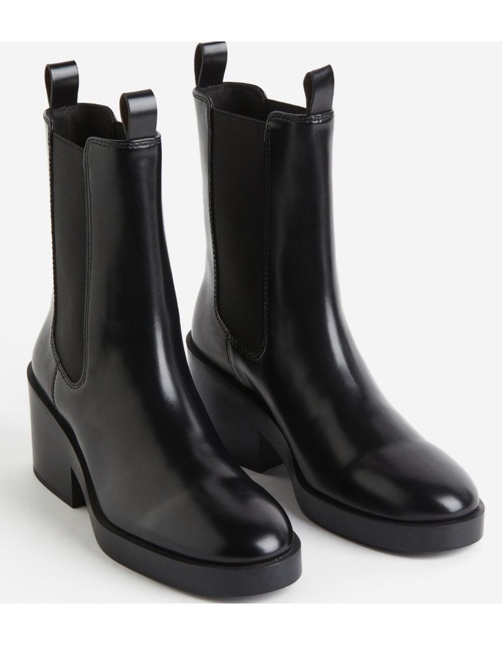 Women’s Black Slip-On Chelsea Boots